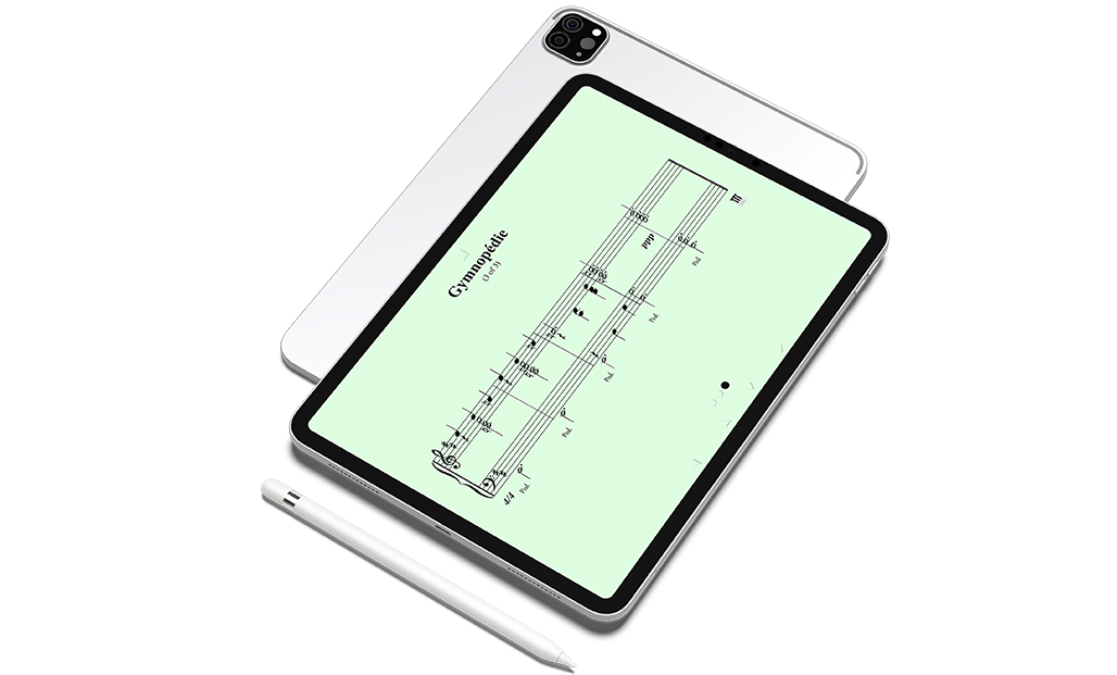 Sheet Music in Landscape Mode on iPad Pro